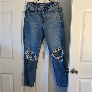 American Eagle Outfitters Ripped Blue MOM Jeans